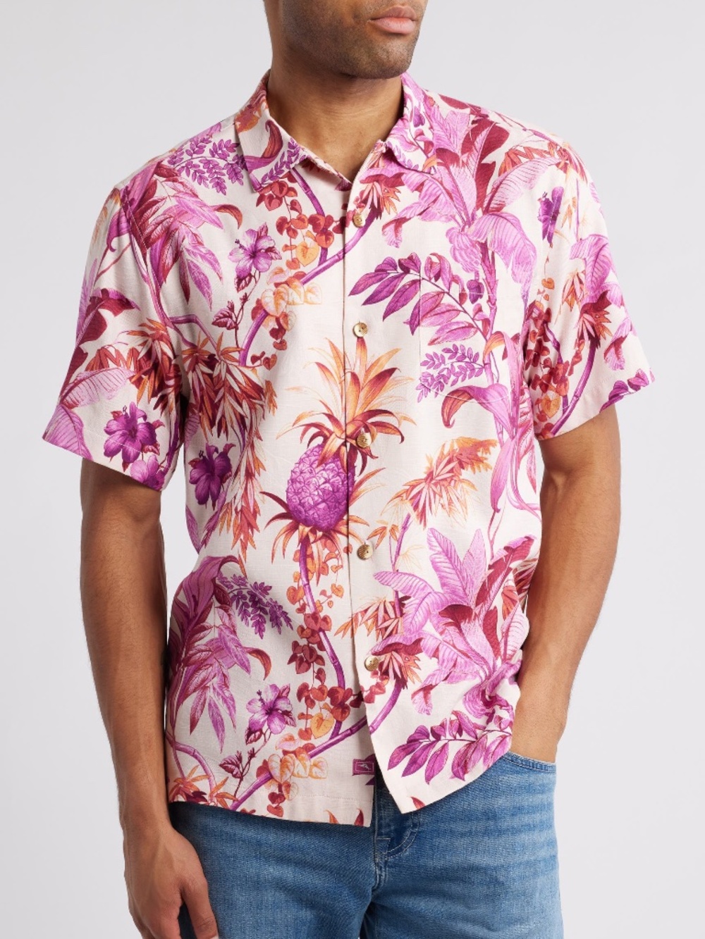 $190 Tommy Bahama Silk Hope & Courage Shirt Hawaii Summer Vivid Patterns Size S